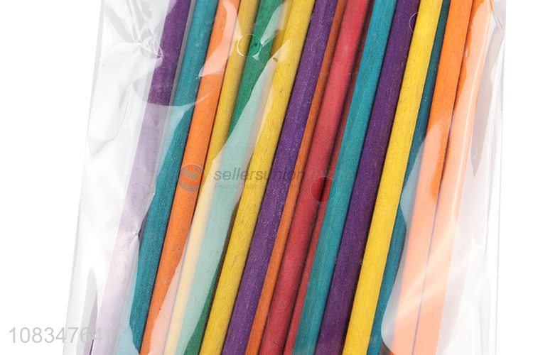 China products 20pieces colourful wooden art sticks
