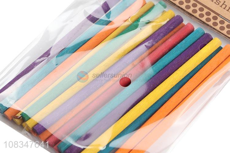 China products 20pieces colourful wooden art sticks