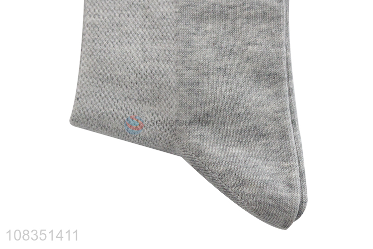 High quality geometric pattern comfy cotton crew socks for men