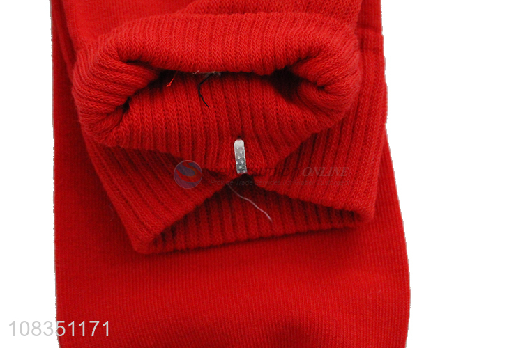 Wholesale men's red socks lucky crew socks for Chinese New Year