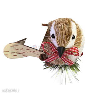Factory supply bird figurines grass gifts crafts folk art ornaments
