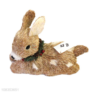 China supplier bunny statues animal handicrafts for Easter decor