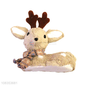New arrival deer statues grass craft home Christmas ornaments