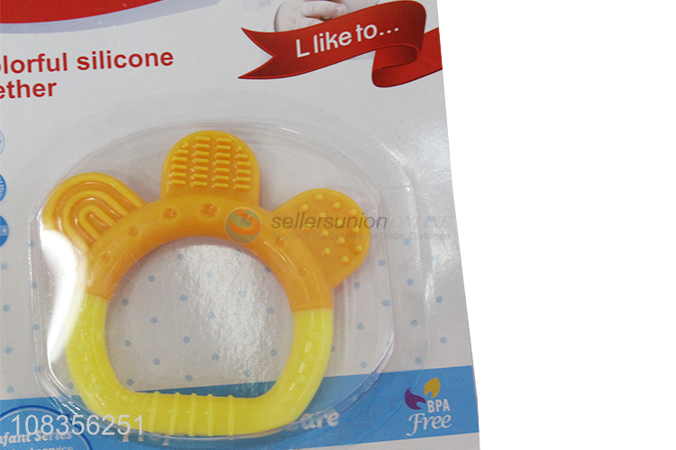 Good quality fruit design food grade silicone baby teether