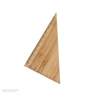 Wholesale eco-friendly natural wooden triangle ruler measuring tools