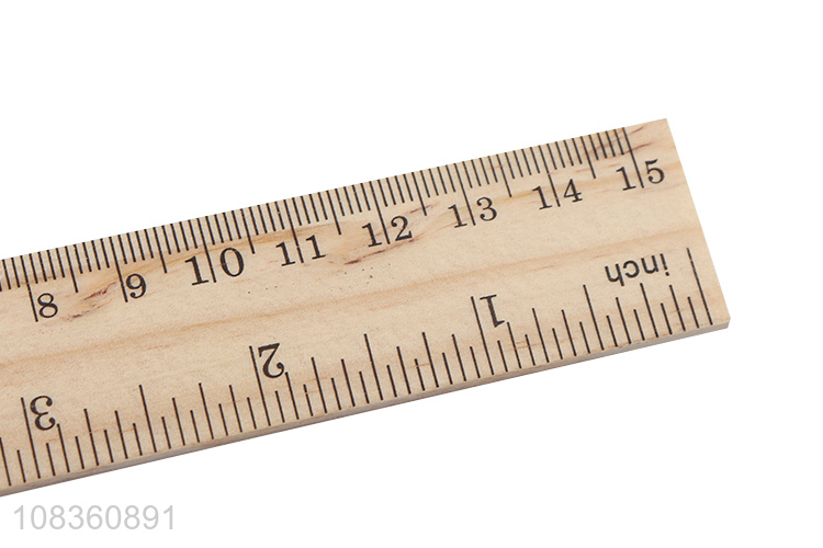 Good quality natural wooden stright ruler for students school office