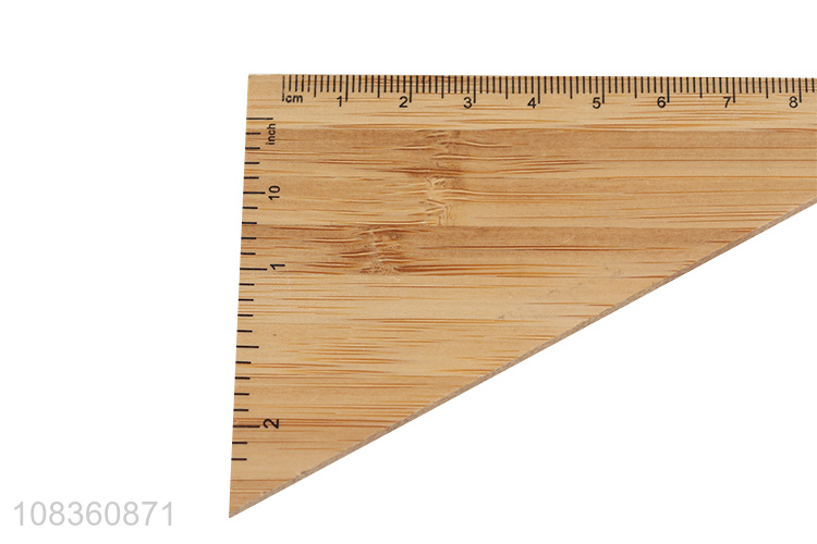 Wholesale eco-friendly natural wooden triangle ruler measuring tools