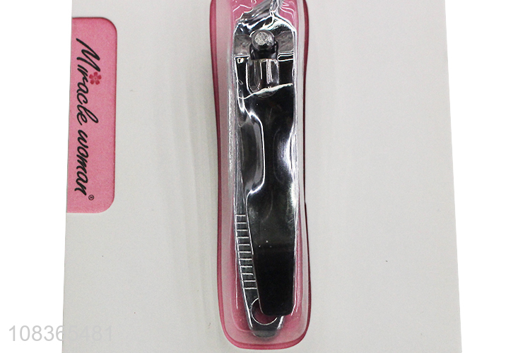 Wholesale slanted tip mirror polished finish carbon steel nail clipper