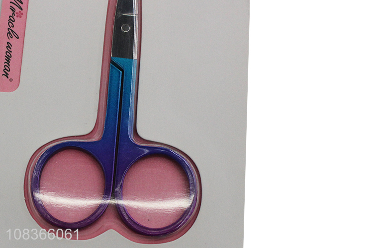 Best seller gradient stainless steel makeup scissors beauty tools