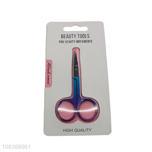 Best seller gradient stainless steel makeup scissors beauty tools
