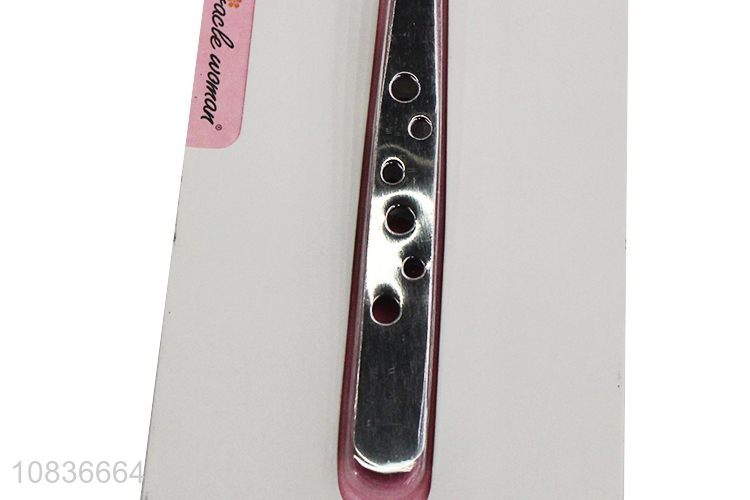 Low price silver safety eyebrow tweezer for eyebrow trimming