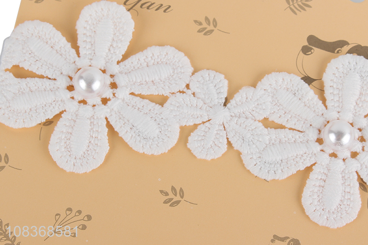 High quality simple lace flower headband hair ring for girls