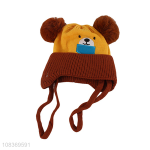 Online wholesale animal shape knitted beanies hat for kids