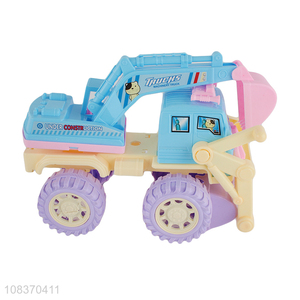Hot sale plastic excavator truck toy city construction car for kids