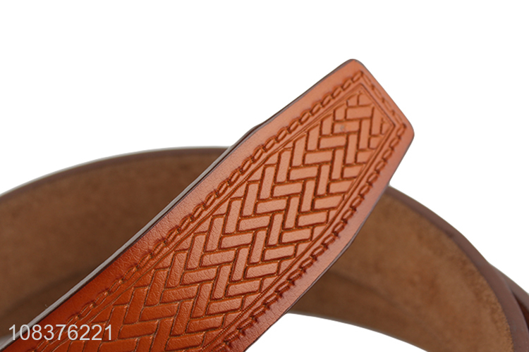 China imports men's textured pu leather belt for casual pants