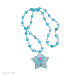 New products blue star shaped glowing necklace for kids