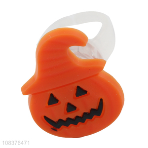 Factory wholesale pumpkin shaped toy ring glowing ring