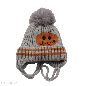 Custom Kids Knitted Hat Baby Beanie Breathable Winter Hat