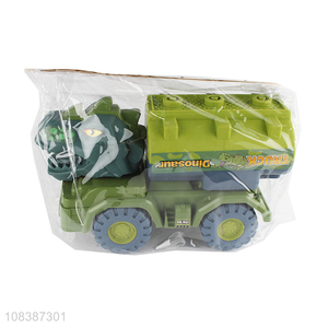 Factory wholesale dinosaur shape plastic truck toys