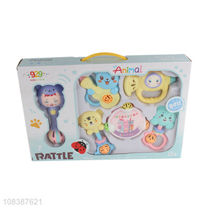 Most popular plastic animal shape baby  rattle toys wholesale