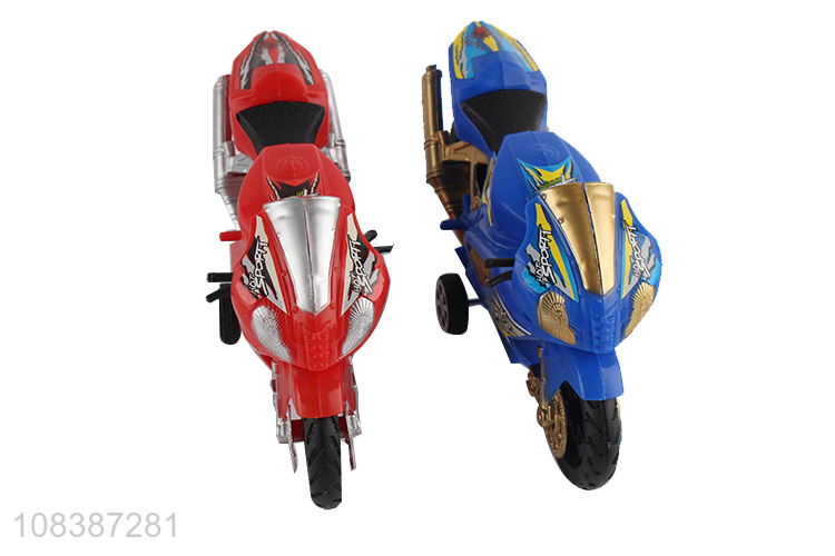 Hot selling multicolor plastic inertia motorcycle toys