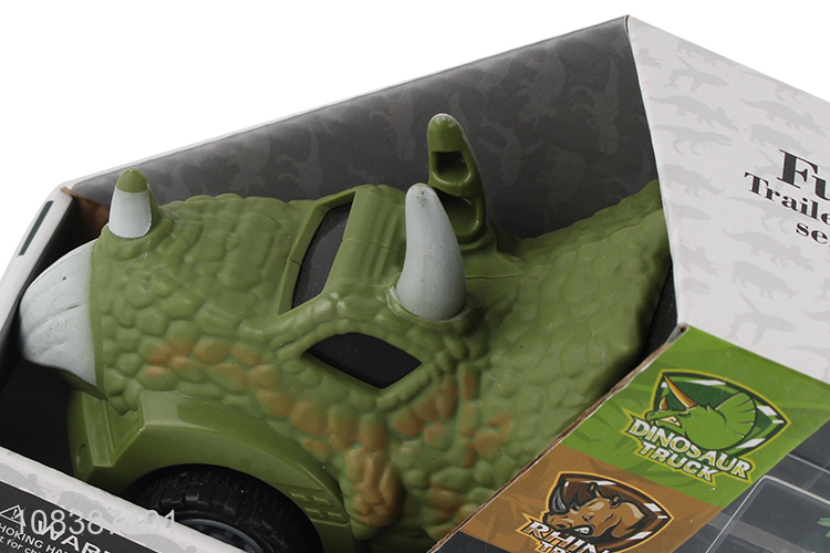 Top quality creative storage truck toys with dinosaur and  tree