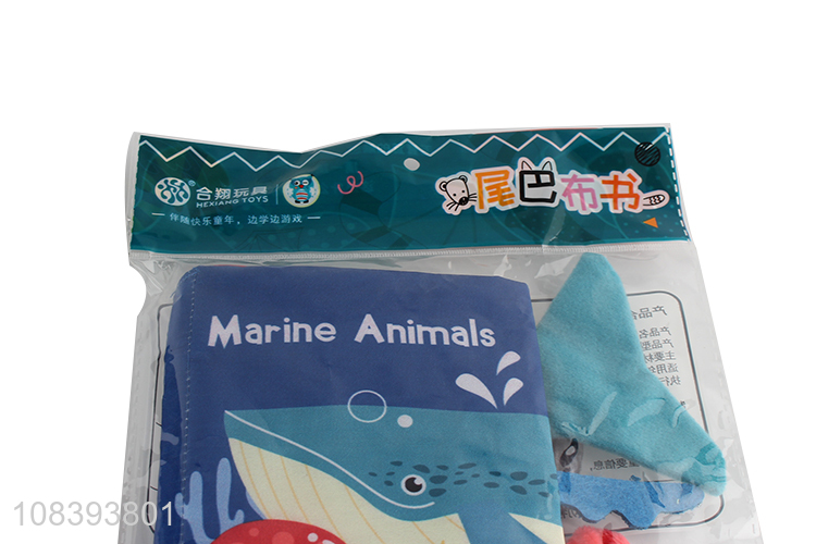 Best selling soft polyester animal story book cloth book toys