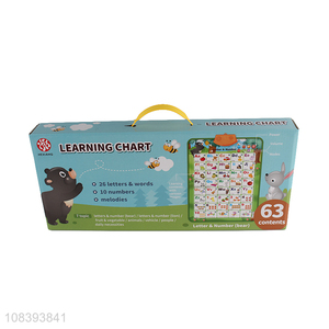 Top sale kids learning chart letter number training toys