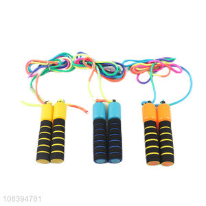 Good quality plastic rainbow jump rope student sports equipment