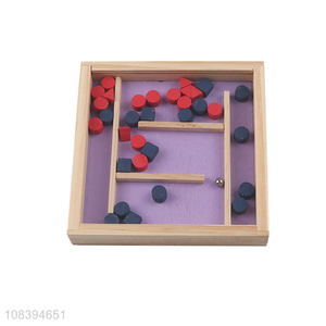 Factory price creative wooden labyrinth grid for children