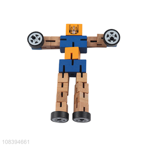 Good Price Fun Wooden Transformers DIY Toys for Toddler