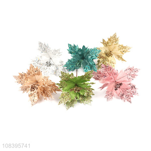 Latest design multicolor artificial christmas flower for decoration