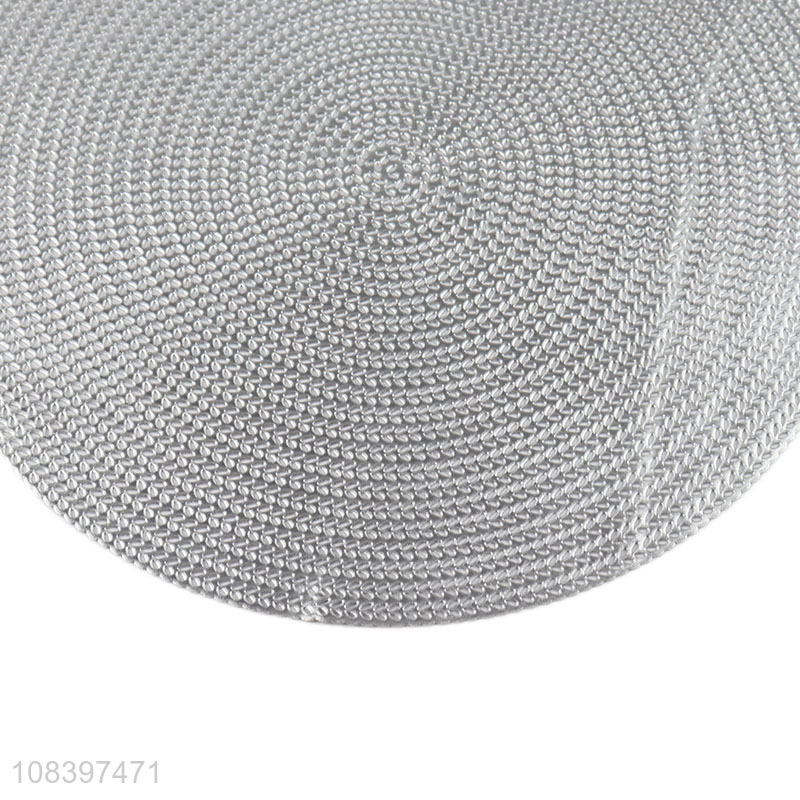 Latest design metallic non-slip dinner mat woven pvc table mat