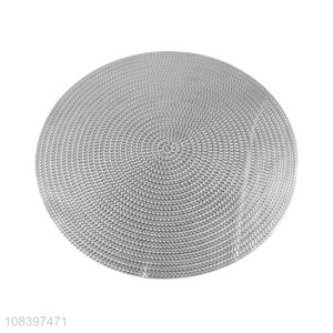 Latest design metallic non-slip dinner mat woven pvc table mat