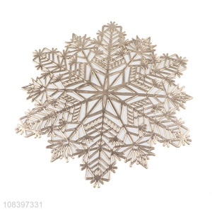 High quality snowflake shape <em>placemat</em> oil-proof pvc table mat