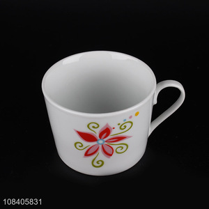 China wholesale flower pattern ceramic water cup mug
