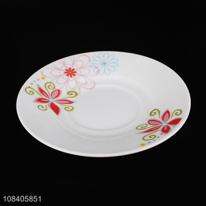 Hot selling ceramic flower pattern household restaurant plate