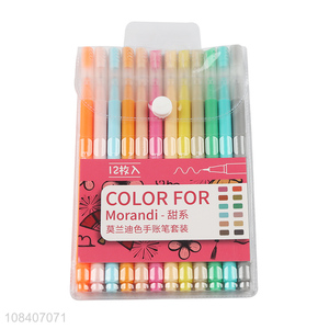 Factory direct sale 12colors non-toxic watercolor pen
