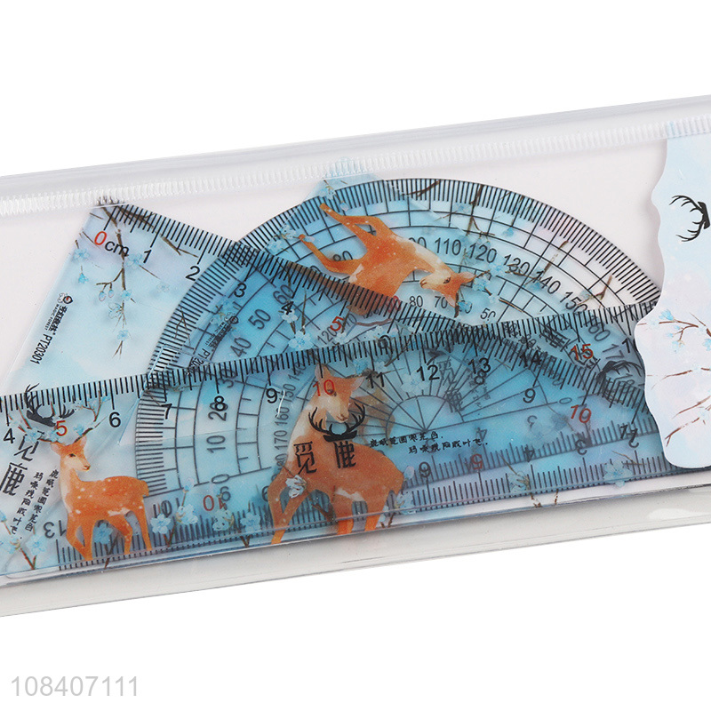 Most popular school stationery 4pieces ruler set