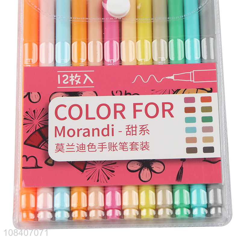 Factory direct sale 12colors non-toxic watercolor pen