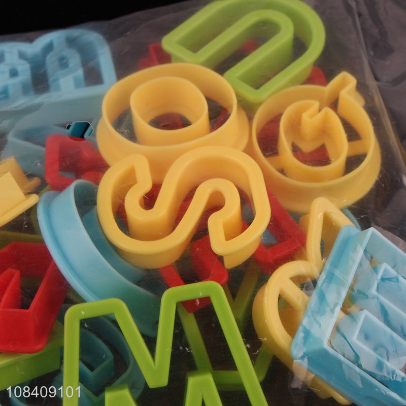 Factory direct sale multicolor letter shape play dough tools set