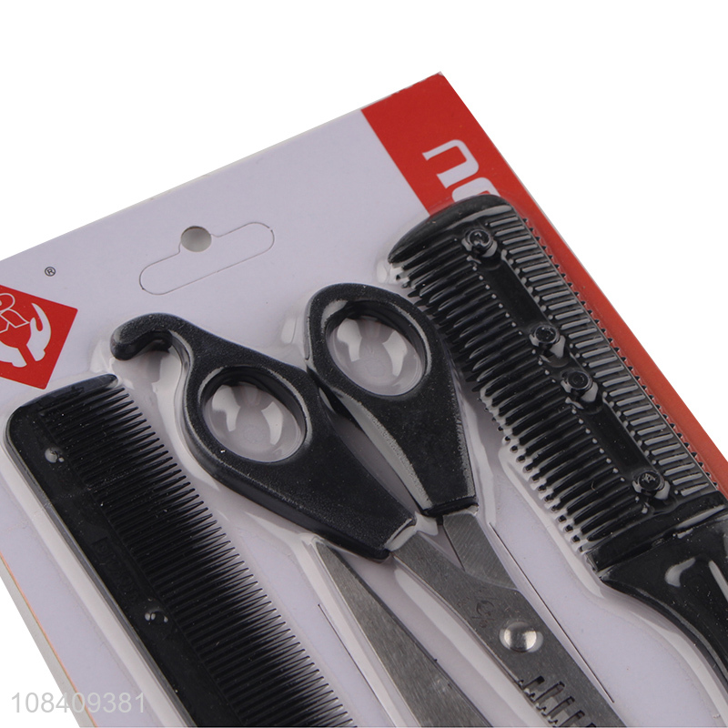 Wholesale hair cutting tools set with hair scissors and combs