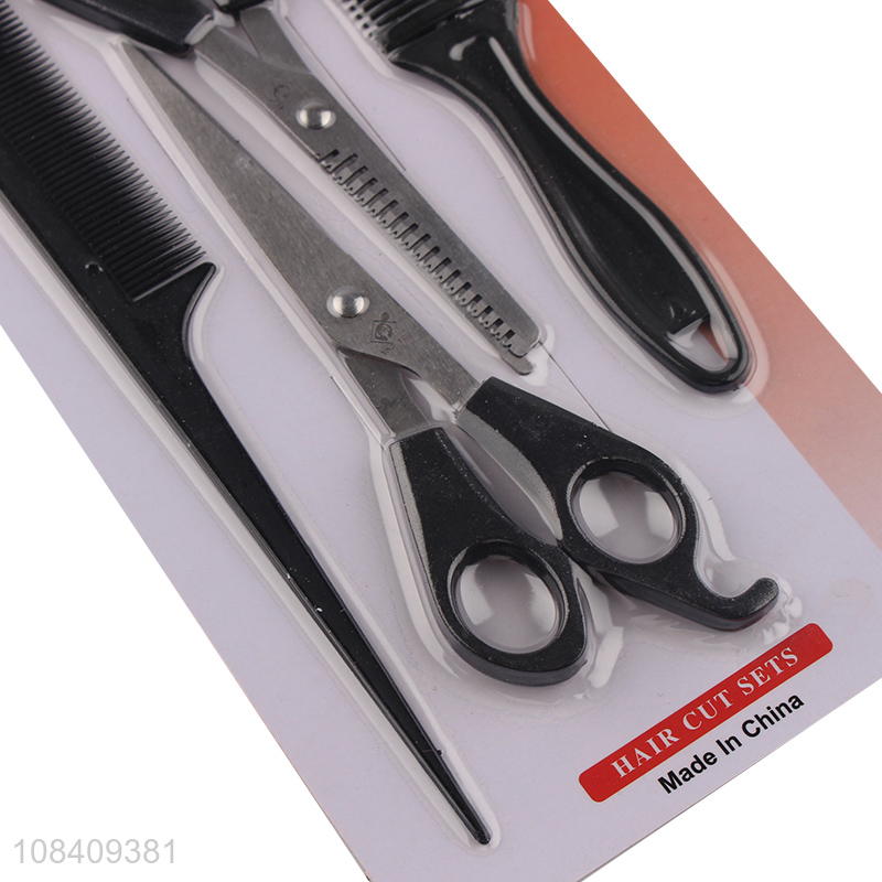 Wholesale hair cutting tools set with hair scissors and combs