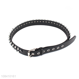 New design personalized punk bullet rivet belt pu leather belt men belt