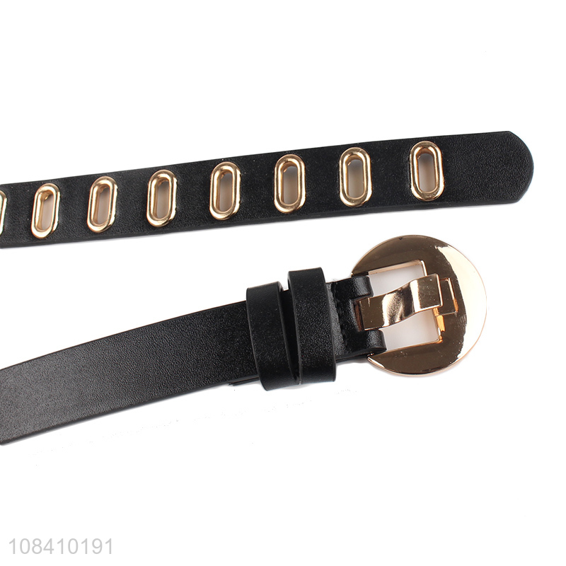 Wholesale punk grommet pu leather belt decorative belts for women men