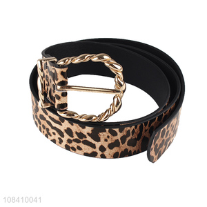 Wholesale womens belt imitation leather leopard print belt for girls