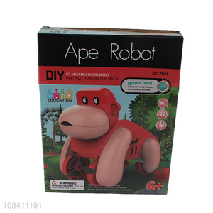 Hot sale battery operated animal robot toy DIY assemble ape robot toy