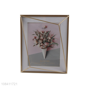 Low price metal art photo picture frame for home decoration