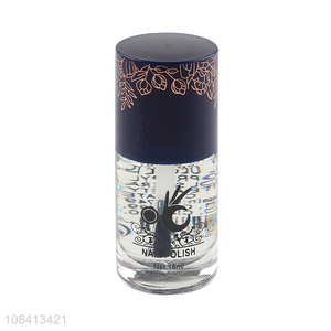 Yiwu market 18ml long lasting transparent nail polish
