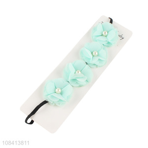 Wholesale price flower shaped headband polyester hair band